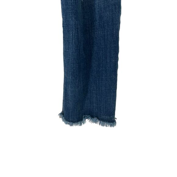 CAbi Cropped High Rise Distressed Raw Hem Straight Jeans Size 8 #5493 - Picture 4 of 10